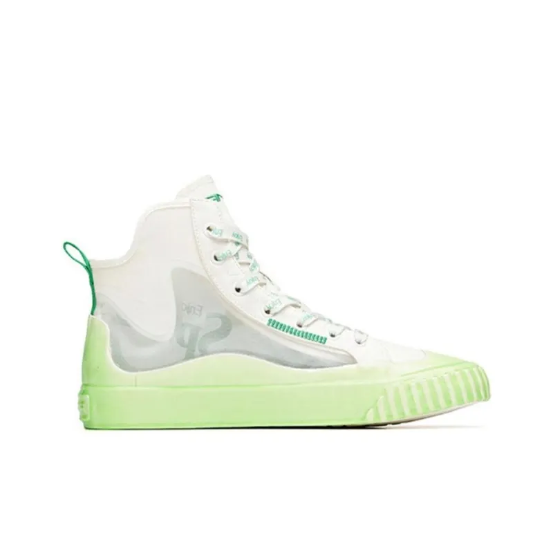Sprite x Anta Anti Slip Wear Resistant Breathable Coverage High Top Canvas Shoes Men's White Green-1