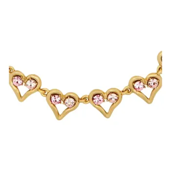 Oscar De La Renta Crystal embellished Heart Necklace