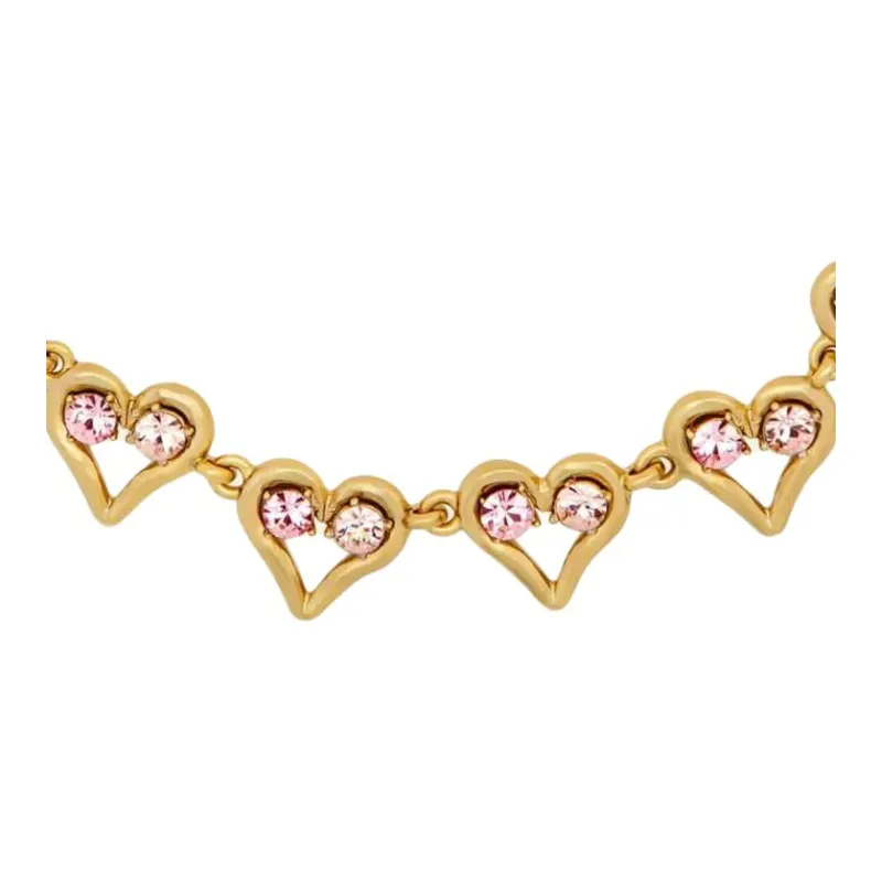 Oscar De La Renta Crystal embellished Heart Necklace-0