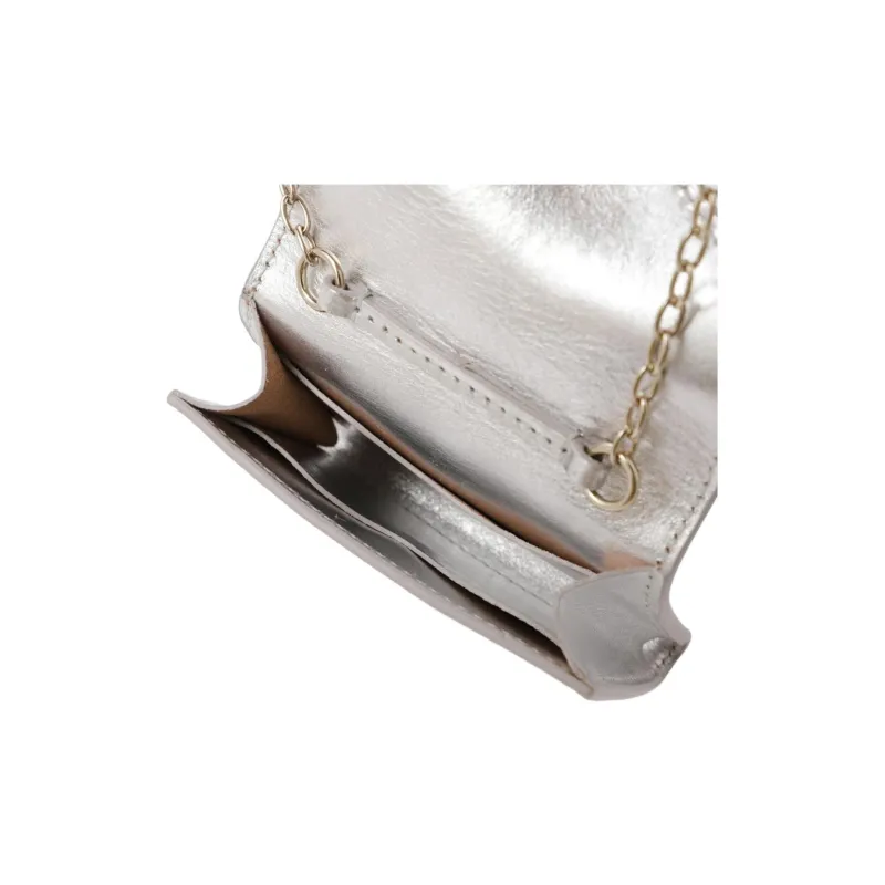 Il Bisonte Leather Card Holder Unisex Silver-3