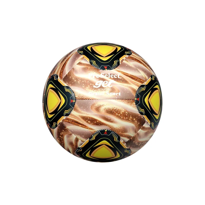 ProSelect Size 5 Soccer PU Machine Stitched Soccer Ball Unisex Brown-1