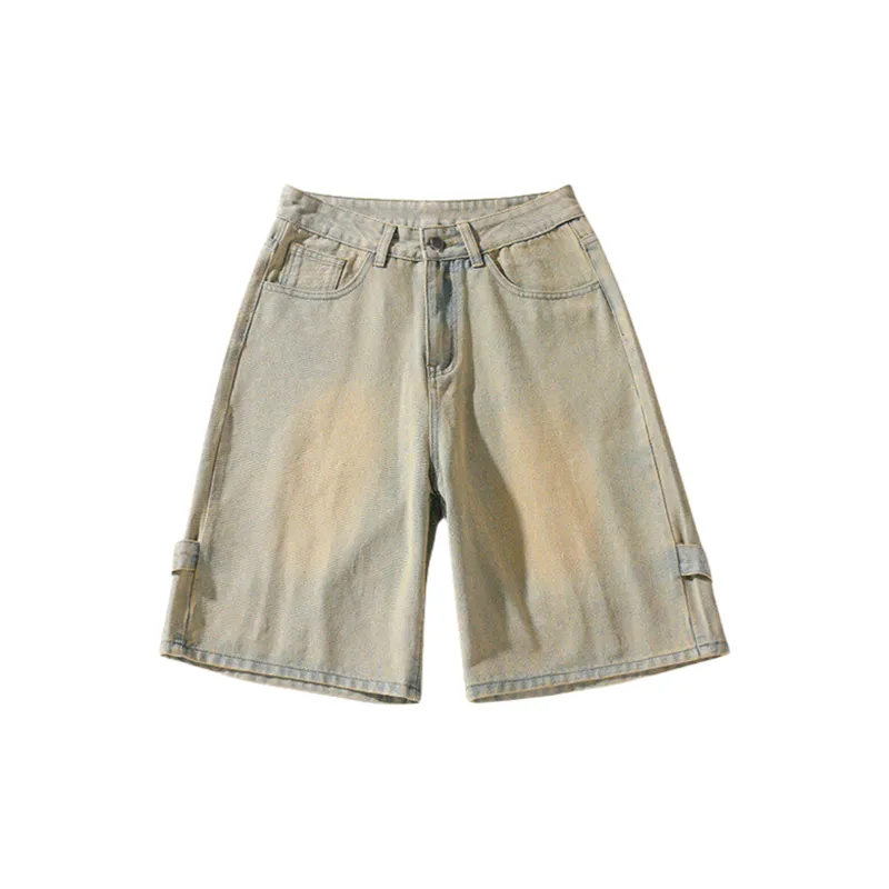WARNING LIGHT Denim Shorts Unisex-1