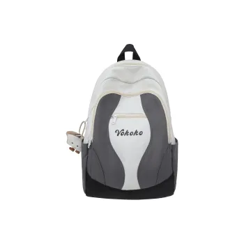 URBAN FOREST Nylon Backpack Regular Unisex Black/Pink/Yellow/Light Blue