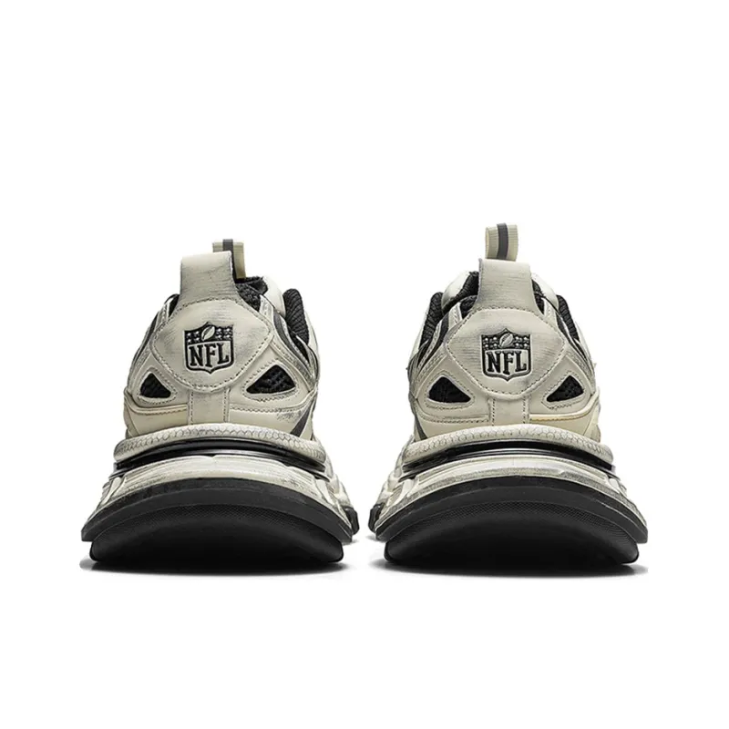 NFL Los Angeles Lightning Team Height Increasing Breathable Coverage Low-Top Chunky Sneakers Unisex Black White-4