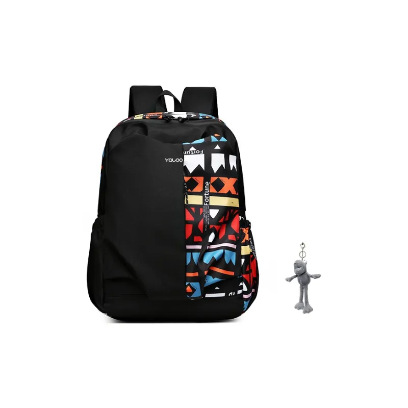 Yalu Polyester Backpack Laptop Backpack Regular Unisex White/Red/Green/Blue-14