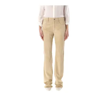 Ralph Lauren Suede Straight Trousers