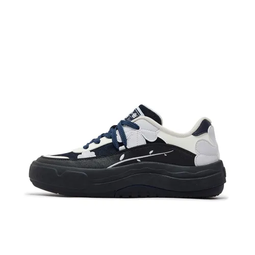 361° Anti Slip And Wear Resistant Breathable Low Top Skateboard Shoes Women's Black Mist Gray