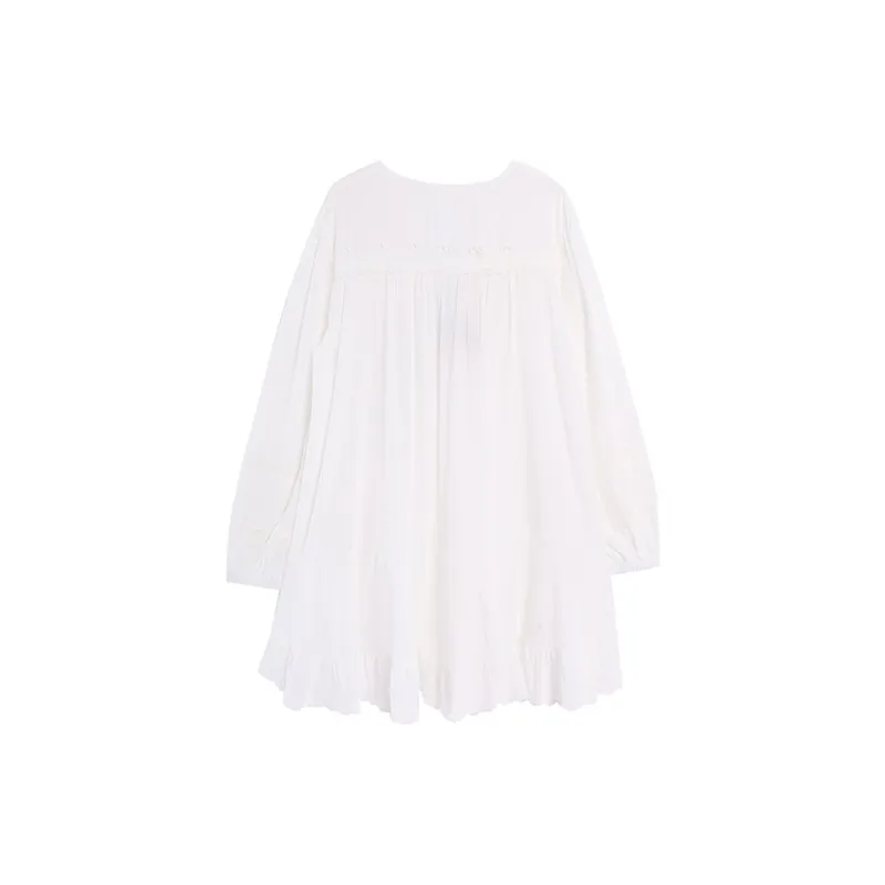 HAPG Long-Sleeved Dresses Women's White-1
