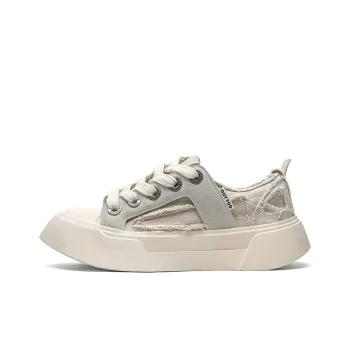 ESTEE GEEA Coverage Anti Slip Wear Resistant Breathable Height Increasing Low Top Skateboard Shoes Unisex White