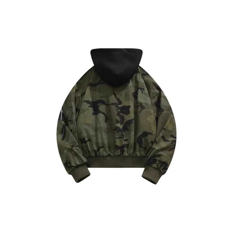 FORCEPULR Jackets Coats Unisex Distressed Camouflage-1