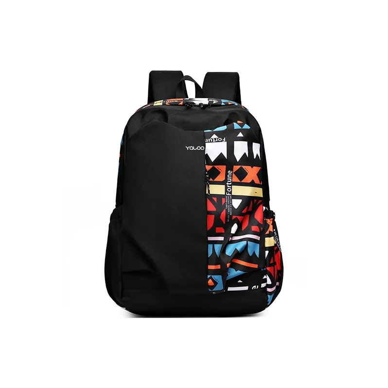 Yalu Polyester Backpack Laptop Backpack Regular Unisex White/Red/Green/Blue-4