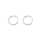 [12mm Silver 2 Pack]Open-Ended Plain Band Hoop Earrings Eh-1919.ebD