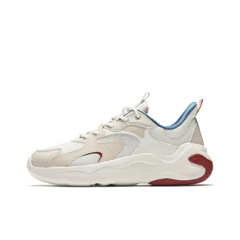 CHAOJIANTA Anti Slip Wear Resistant Low Top Chunky Sneakers Women's White Beige