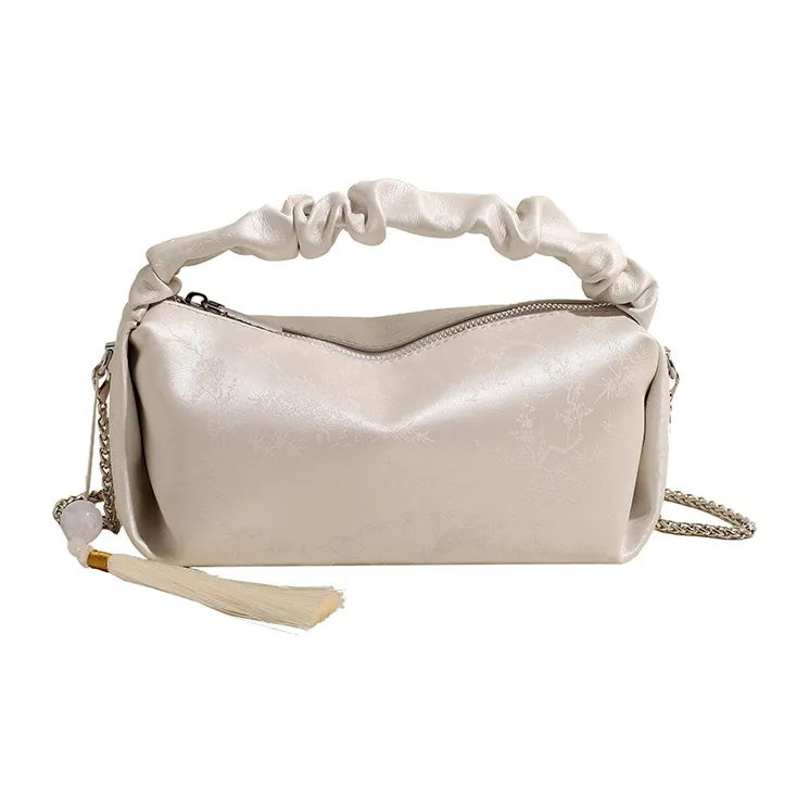 Yalu PU Pillow Bag, Handbag, Shoulder Bag, Crossbody Bag Women's Green/Silver/Black/Ecru-22