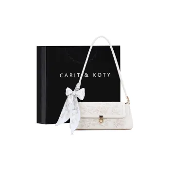 Carit&Koty Polyurethane Shoulder Bag Women's Brown/White