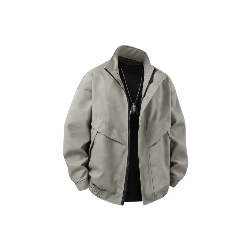 Fakeyoung Jackets Coats Unisex Black Gray-3