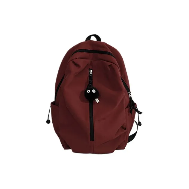 FREEHIKE Nylon Fabric Backpack Regular Unisex Ecru/Green/Red/Black-8