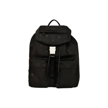 MCM Dieter Backpack Two Pocket Large Black