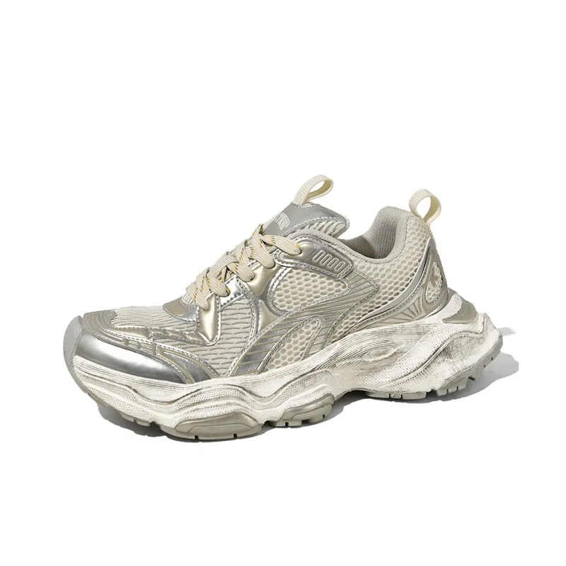 SK.TRIP Cushioned Wear-Resistant Supportive Lightweight Height Increasing Low-Top Running Shoes Unisex Titanium Gray-14