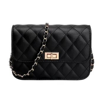 SEPTWOLVES PU Shoulder Bag, Crossbody Bag Medium Size Women's Black