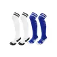 White Black+Blue White Kids' Soccer Socks[2 Pack]