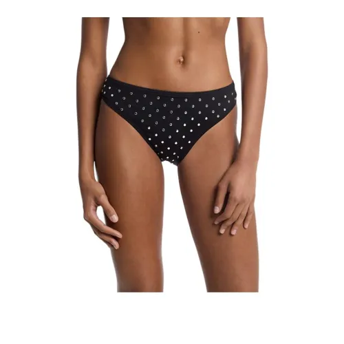 MICHAEL KORS Studded Stretch Nylon Bikini Bottom