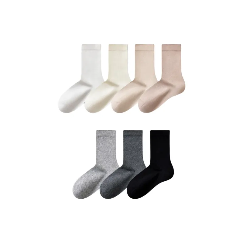 Temooues Mid-Calf Socks Women's Combo Set-22