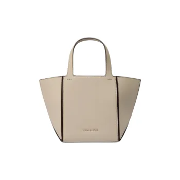 MICHAEL KORS Jordi Cow Leather Tote Bag, Shopping Bag, Handbag Small Size Women's Light Sand