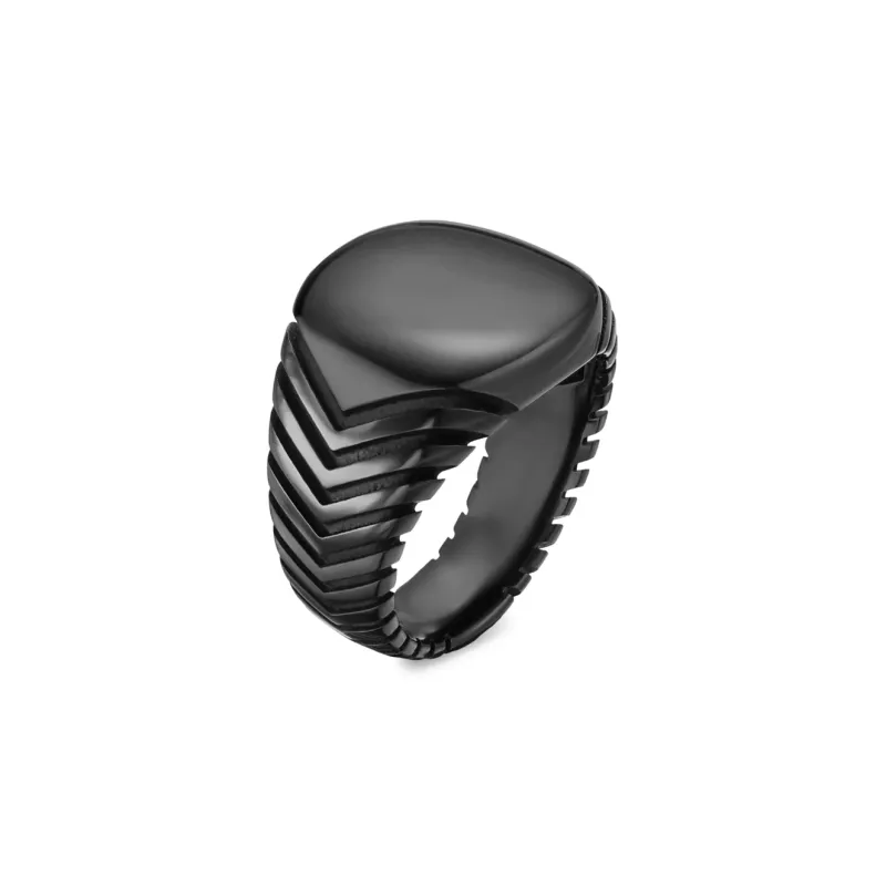 David Yurman Titanium Rings Men's Black-2