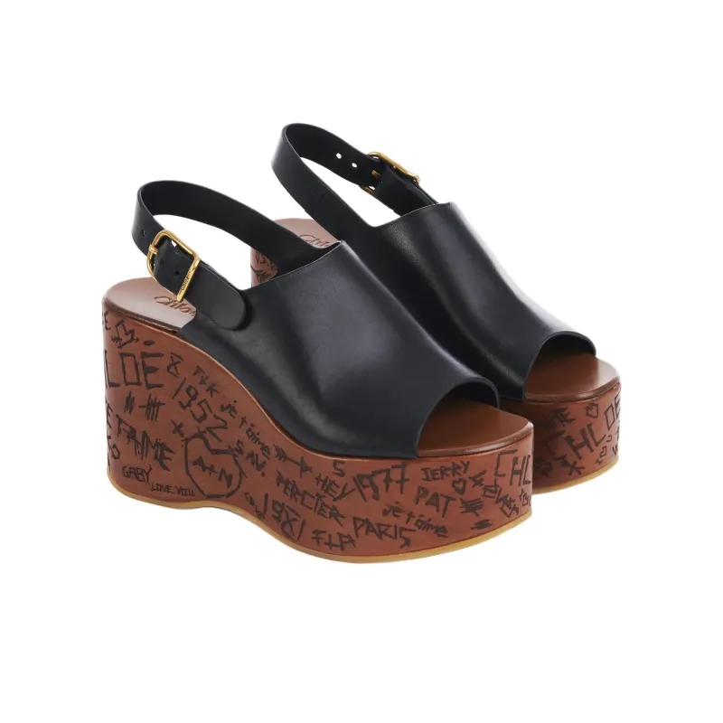 Chloé Maxime Wedge Sandals Women's-1