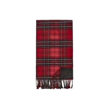 ZARA Polyester Viscose Cotton Acrylic Knit Scarves Men's Red