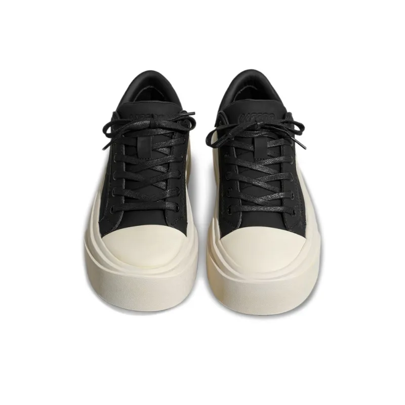 ESTEE GEEA Coverage Anti-Slip And Wear-Resistant Lightweight Height Increasing Low-Top Skateboard Shoes Unisex Black-2