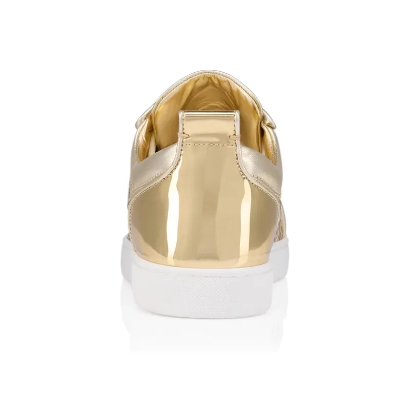 CL LUBOTING Lou Pik Pik Strass Low-Top Skateboard Shoes Men's Gold-3