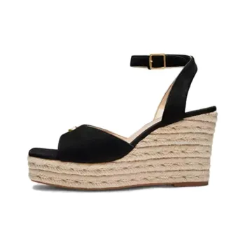 COACH Espadrille One Strap Sandals 7cm Women's Black