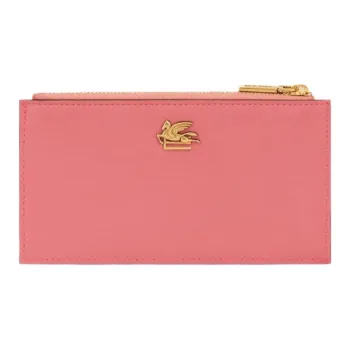 ETRO Pegaso Leather Card Holder Women's Red