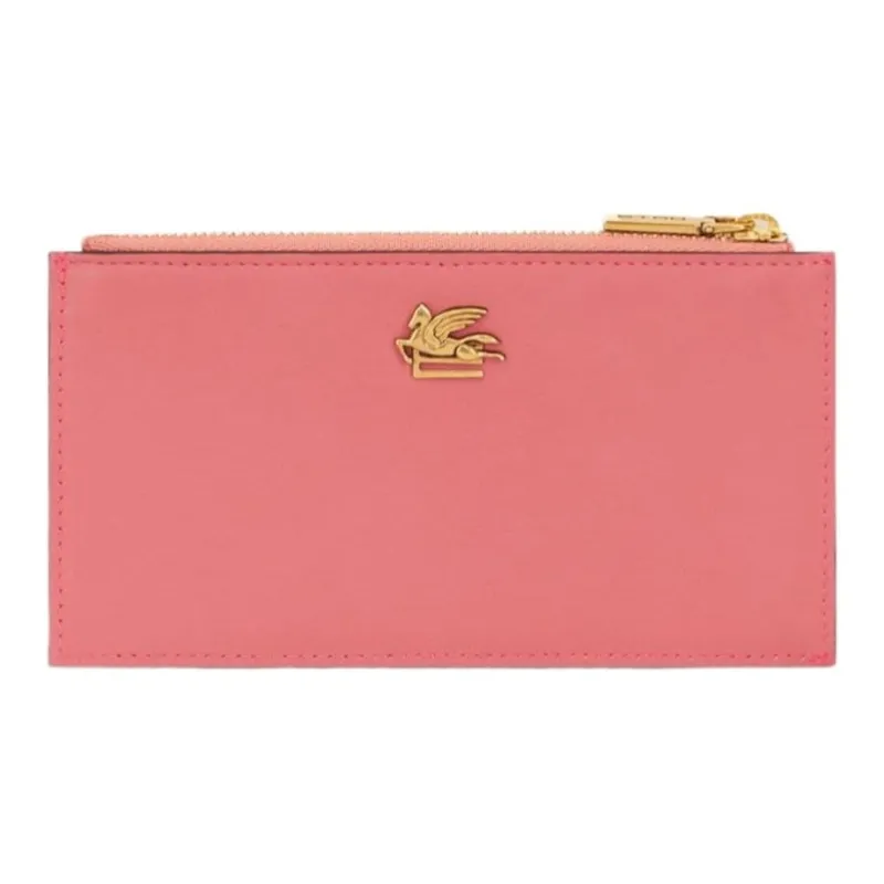 ETRO Pegaso Leather Card Holder Women's Red-0