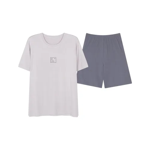 XISHE Pajama Set Men's Light Gray