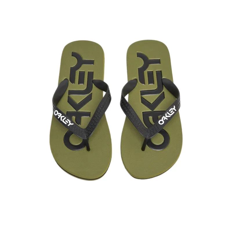 Oakley Quiet, Odor Resistant, Slip Resistant Flip Flops Unisex Dark Green-3