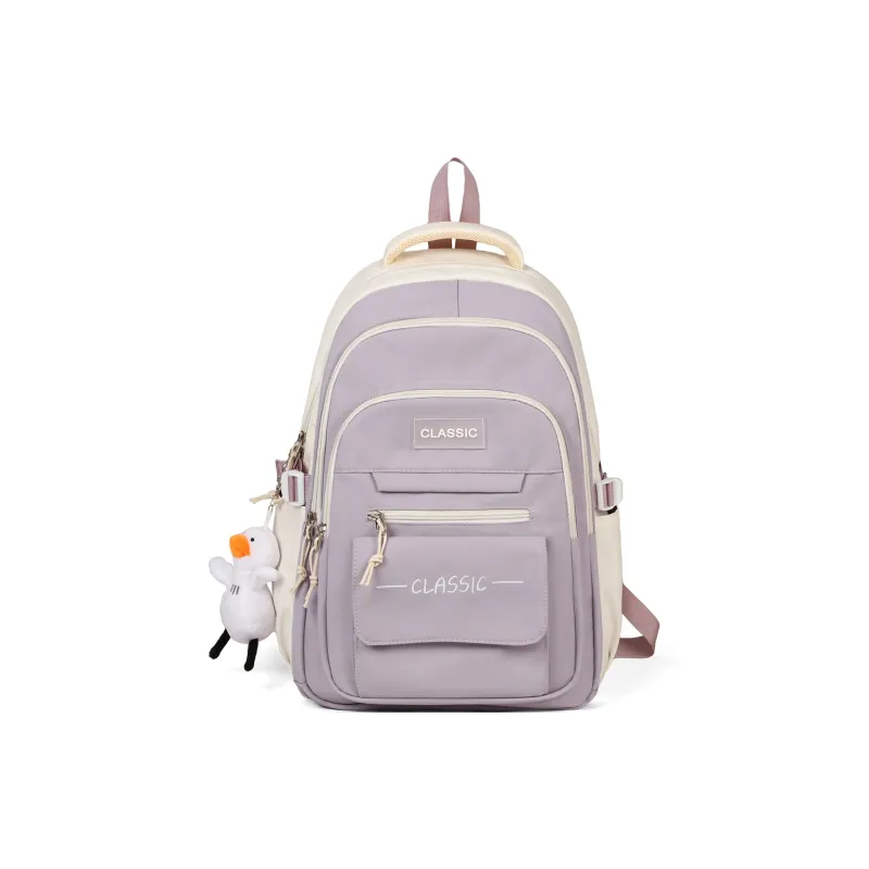 VINEY Fabric Backpack Large Size Unisex Multicolor-11
