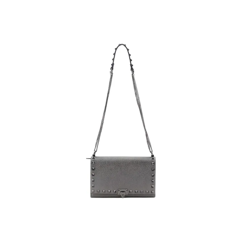 Valentino Calfskin Shoulder Bag Mini Women's Gray-0