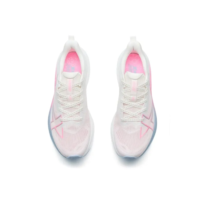 XTEP 2000km 3.0 Cushioning Anti Slip And Wear Resistant Coverage Low Top Training Running Shoes Women's Flowing Sakura-4