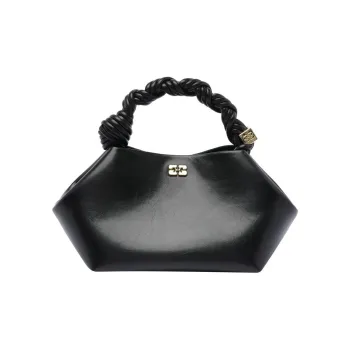GANNI Polyurethane Shoulder Bag Crossbody Bag Handbag Small Size Women's Black