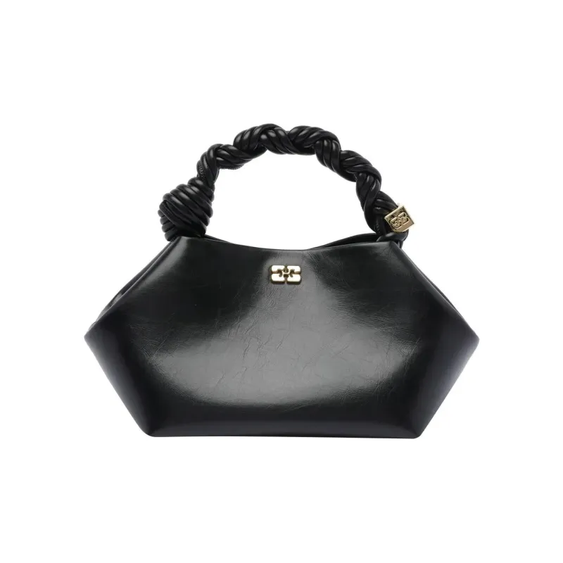GANNI Polyurethane Shoulder Bag Crossbody Bag Handbag Small Size Women's Black-0