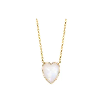 Irene Neuwirth 18K Yellow Gold Love Moonstone Necklace