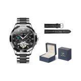Steel Band Jet Black Men's Watch