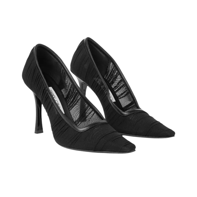 Jimmy Choo Lotta Slim Heel High Heels 10cm Women's Black-2