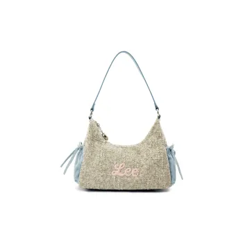 Lee Fabric Shoulder Bag Women's Beige Cyan