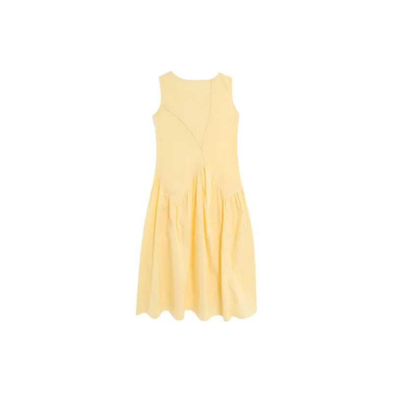 HAPG Sleeveless Dress Women's Yellow-1