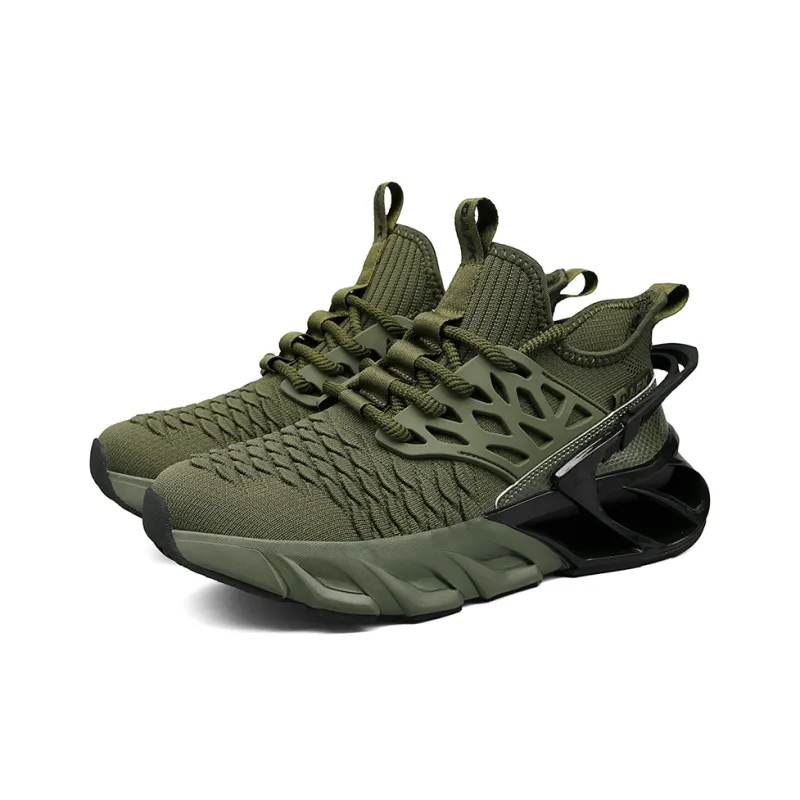 DAFK Slip Resistant Support Height Increasing High Top Running Shoes Men's-11