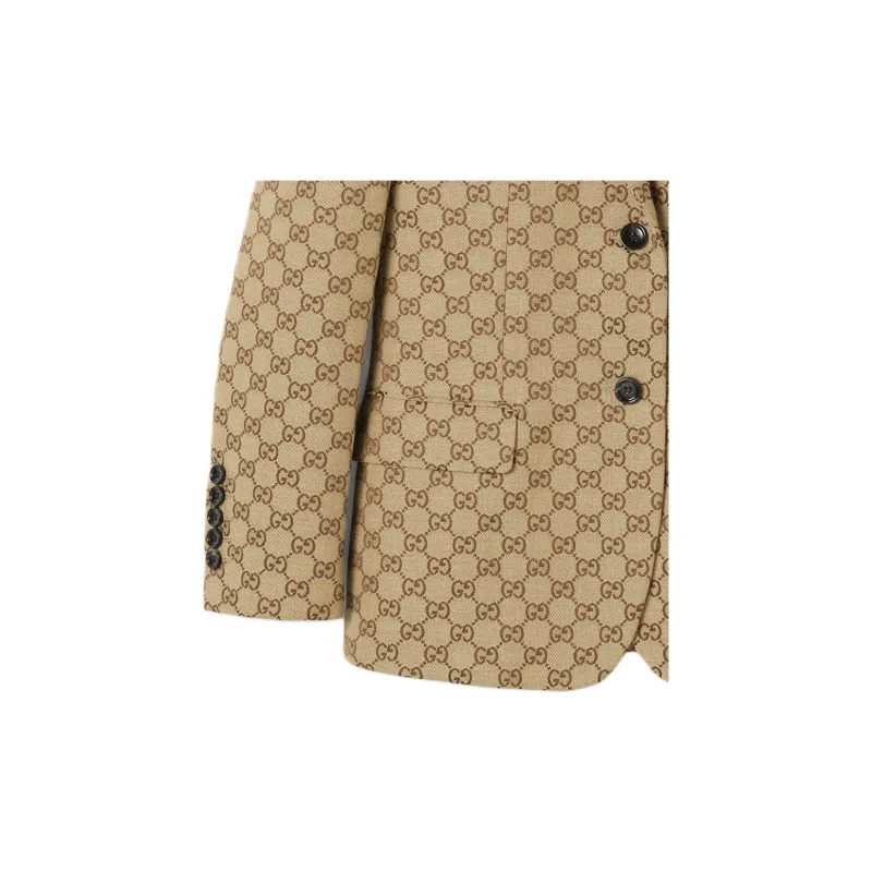 GUCCI Canvas Jacket 'Camel/Ebony'-4